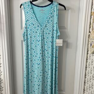 Liz Claiborne Blue Polka Dot Midi Dress